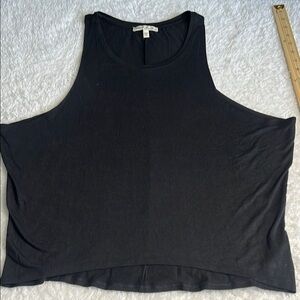 Express Black Boxy Muscle Tee Relaxed Fit